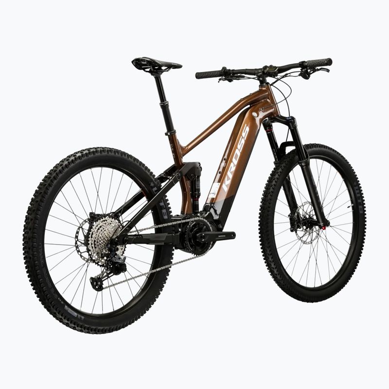 Bicicletă electrică pentru bărbați KROSS Grist Boost 3.0 el. 630 Wh brown/black/gloss 3