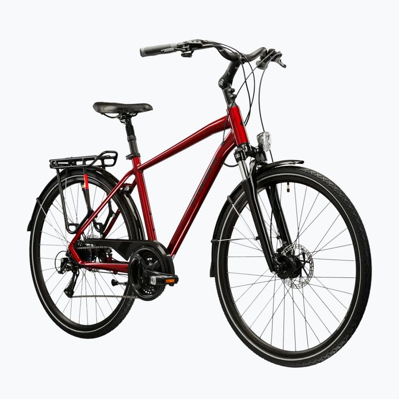 Bicicletă de trekking pentru bărbați KROSS Trans 4.0 ruby/black/gloss 2