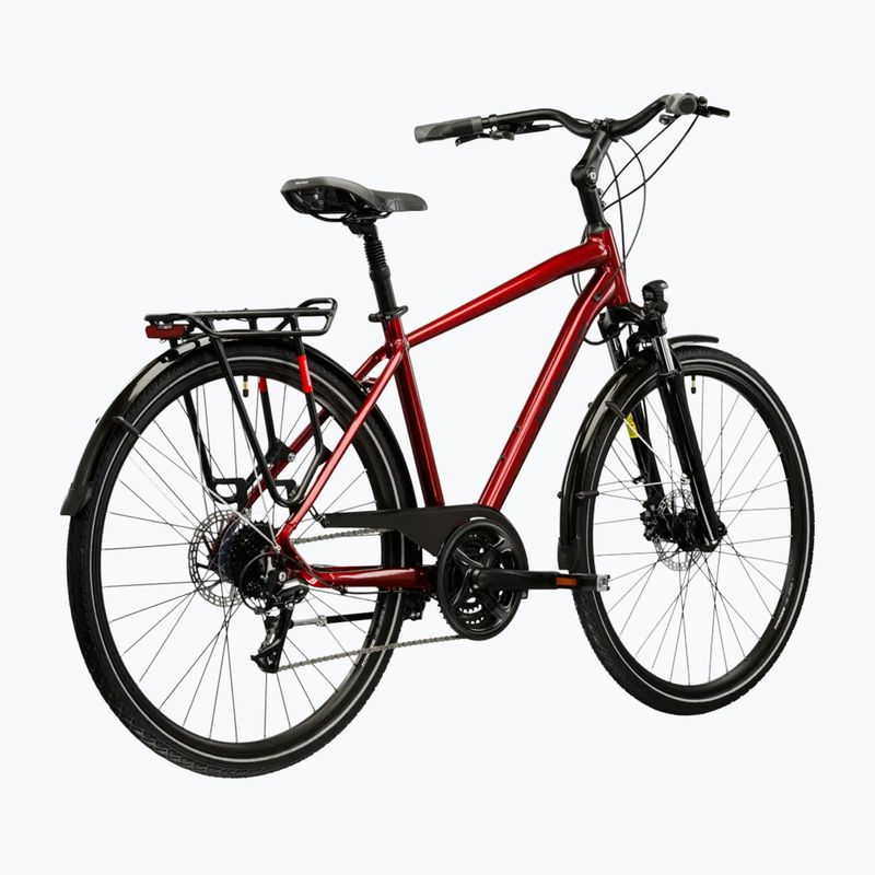 Bicicletă de trekking pentru bărbați KROSS Trans 4.0 ruby/black/gloss 3