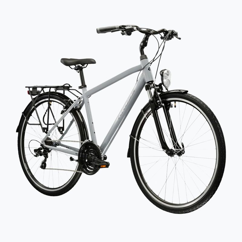 Bicicletă de trekking pentru bărbați KROSS Trans 1.0 grey/black/gloss 2