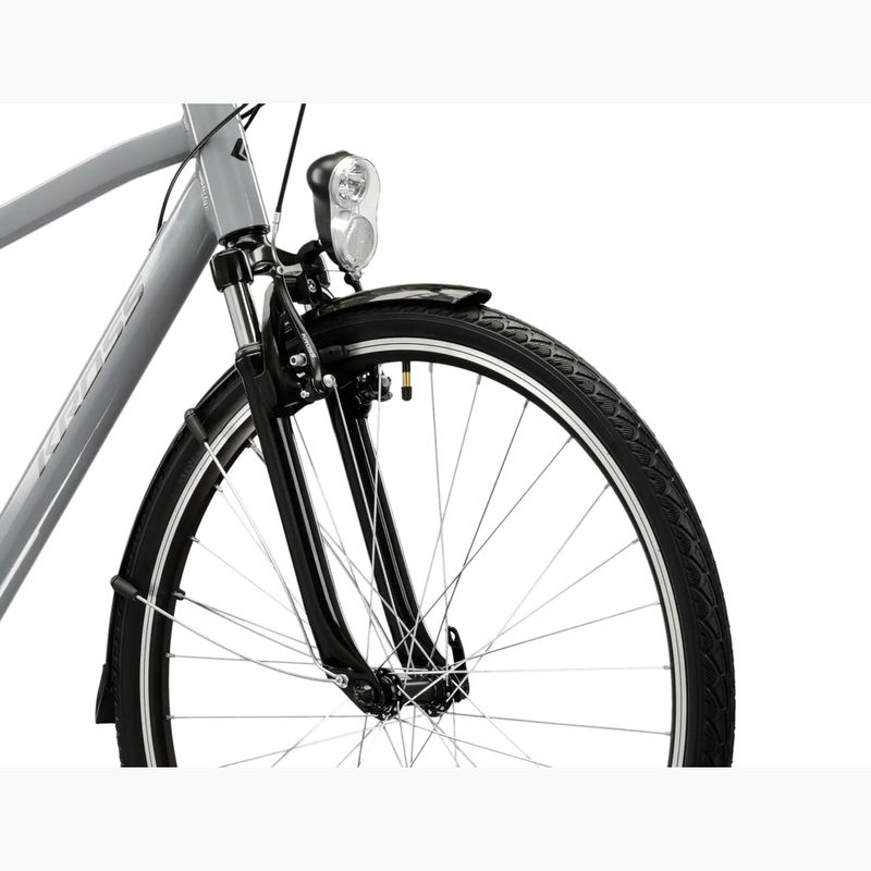 Bicicletă de trekking pentru bărbați KROSS Trans 1.0 grey/black/gloss 5