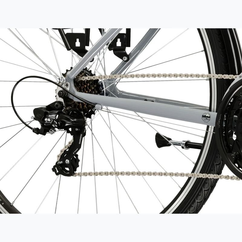 Bicicletă de trekking pentru bărbați KROSS Trans 1.0 grey/black/gloss 7