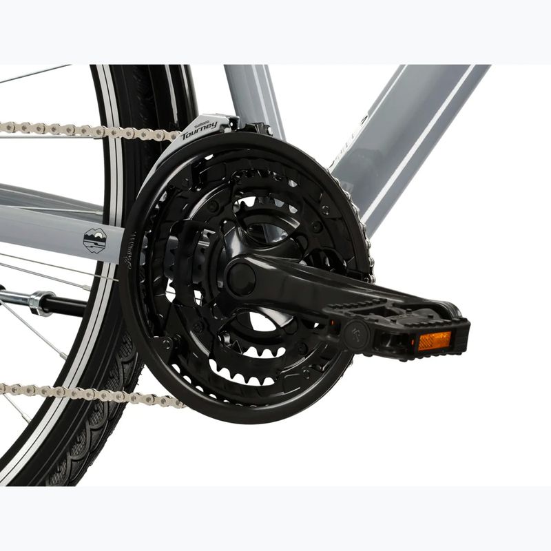 Bicicletă de trekking pentru bărbați KROSS Trans 1.0 grey/black/gloss 8