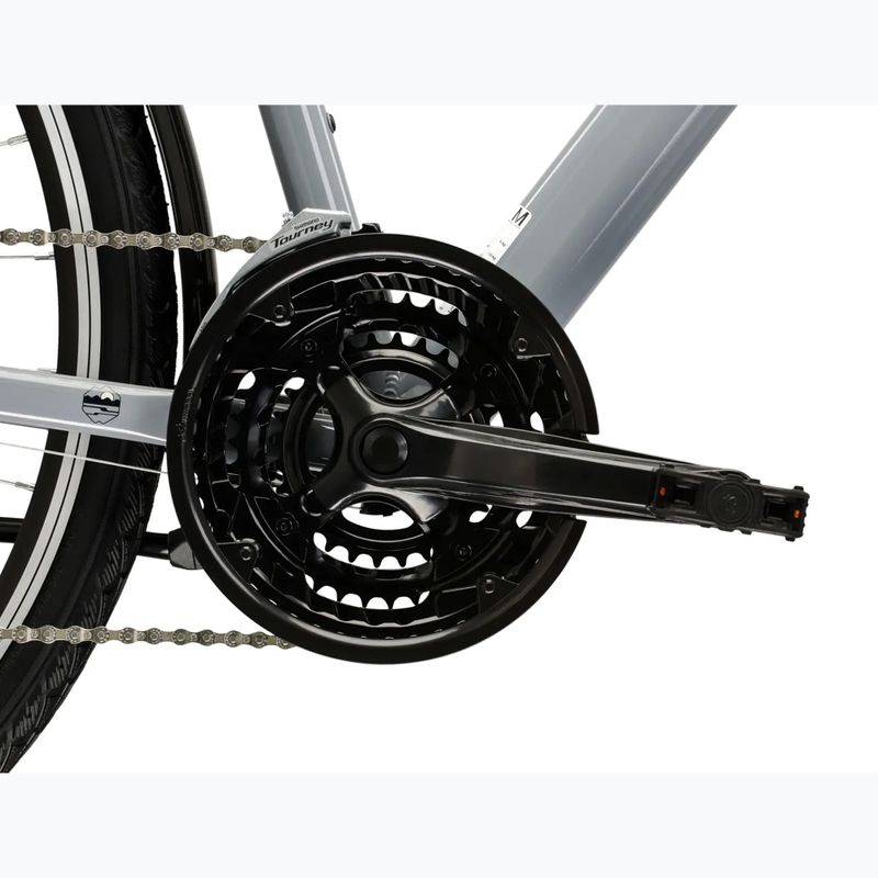 Bicicletă de trekking pentru bărbați KROSS Trans 1.0 grey/black/gloss 9