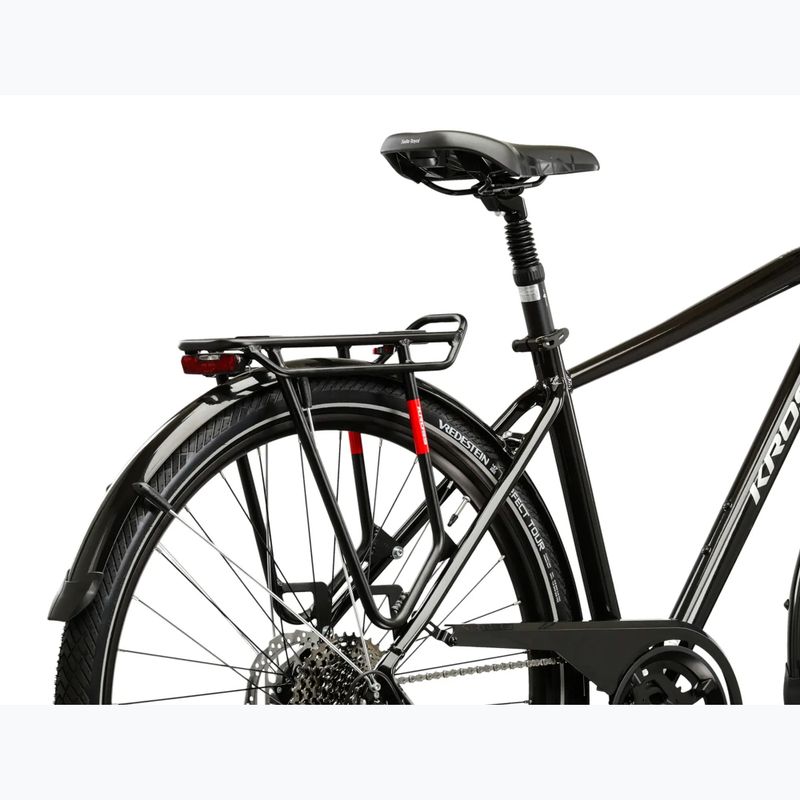 Bicicletă de trekking pentru bărbați KROSS Trans 7.0 black/silver/gloss 9
