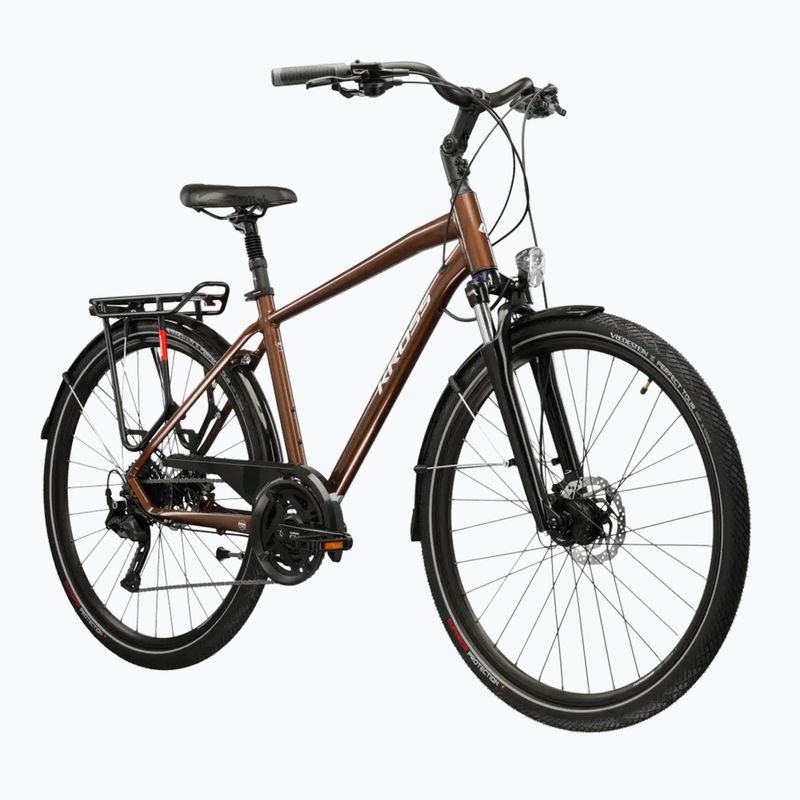 Bicicletă trekking KROSS Trans 5.0 brown/silver/gloss 2