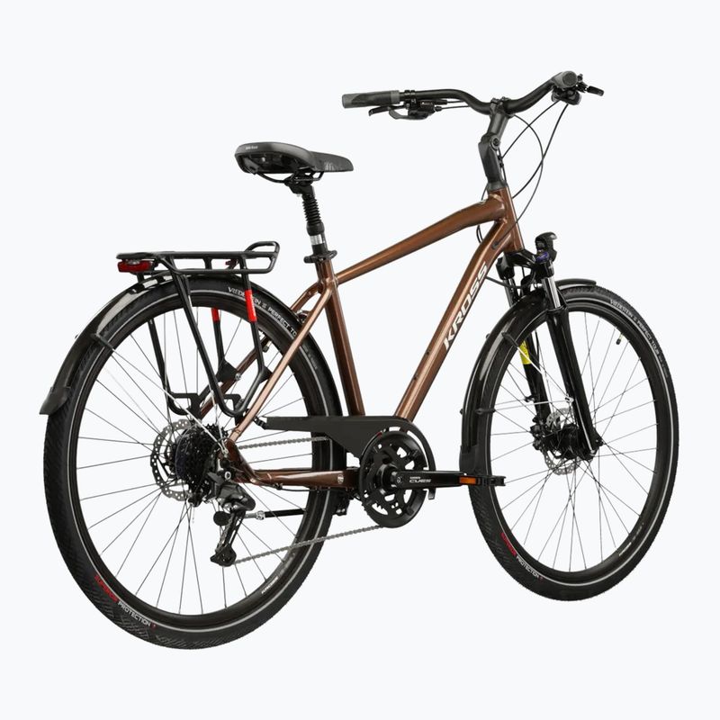 Bicicletă trekking KROSS Trans 5.0 brown/silver/gloss 3