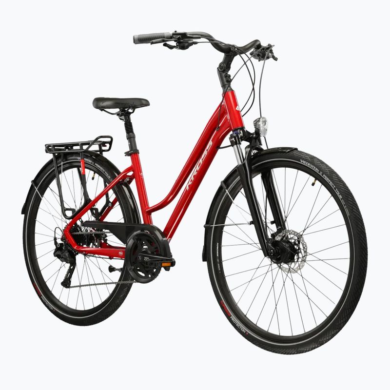 Bicicletă trekking pentru femei KROSS Trans 5.0 In red/silver/gloss 2