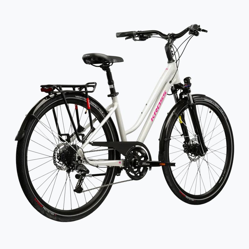 Bicicletă trekking pentru femei KROSS Trans 5.0 In grey/pink/gloss 3