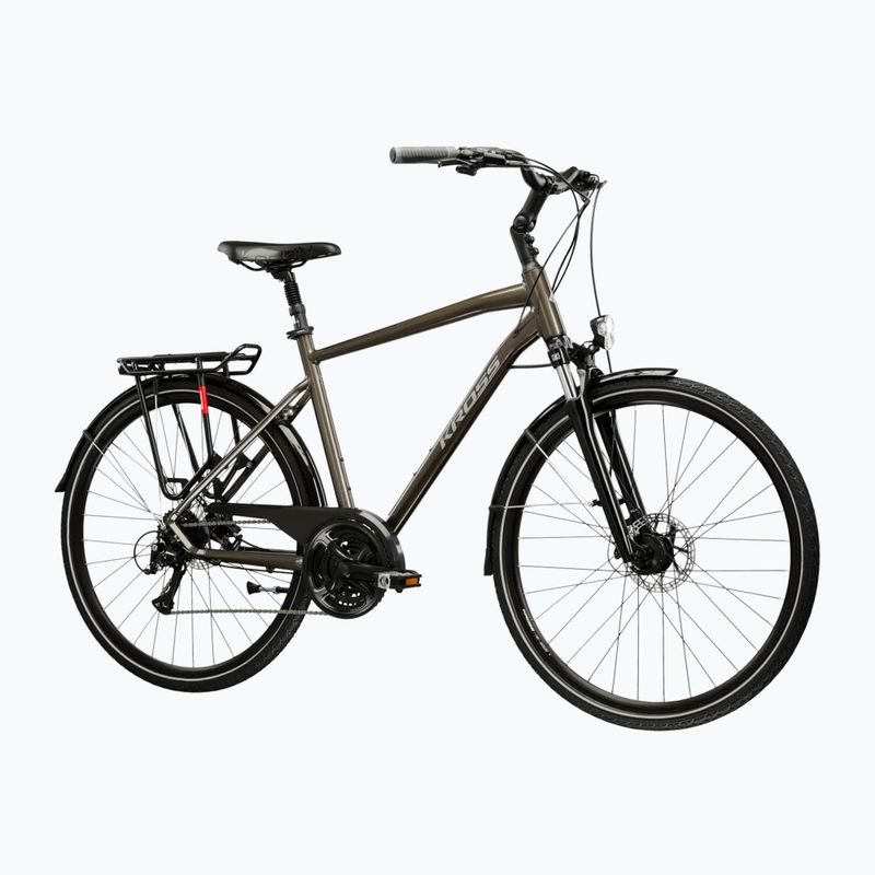 Bicicletă trekking KROSS Trans 4.0 brown/silver/gloss 2