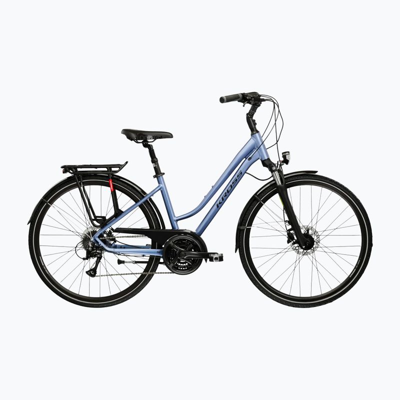 Bicicletă trekking pentru femei KROSS Trans 4.0 In blue/black/matte