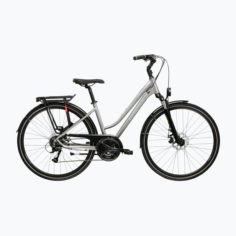 Bicicletă trekking pentru femei KROSS Trans 3.0 In silver/gray/gloss
