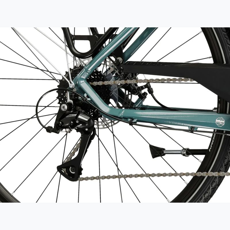 Bicicletă de trekking pentru bărbați KROSS Trans 3.0 green/silver/gloss 8