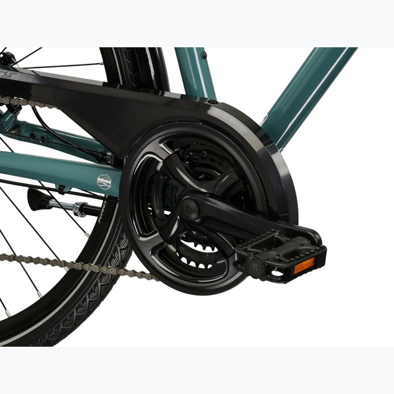Bicicletă de trekking pentru bărbați KROSS Trans 3.0 green/silver/gloss 9