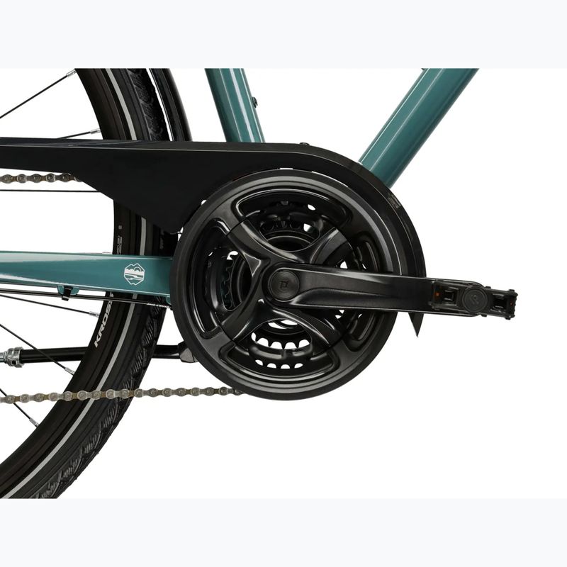 Bicicletă de trekking pentru bărbați KROSS Trans 3.0 green/silver/gloss 10
