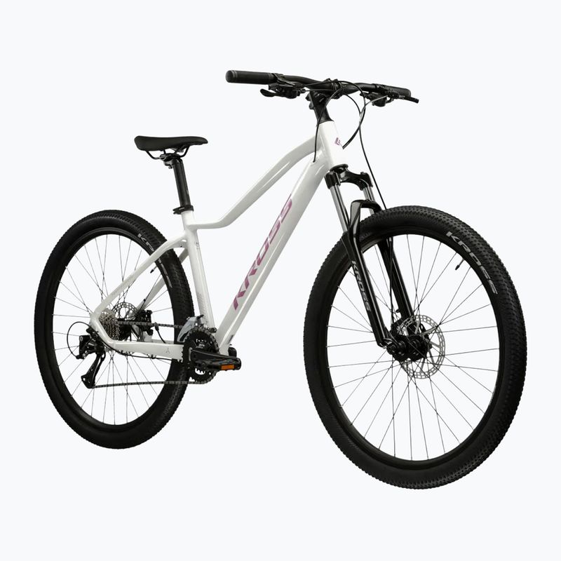Bicicletă de munte pentru femei KROSS Lea 3.0 in 27.5 white/pink/gloss 2