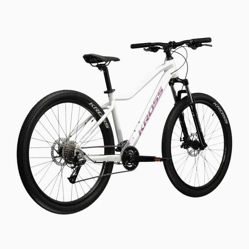 Bicicletă de munte pentru femei KROSS Lea 3.0 in 27.5 white/pink/gloss 3