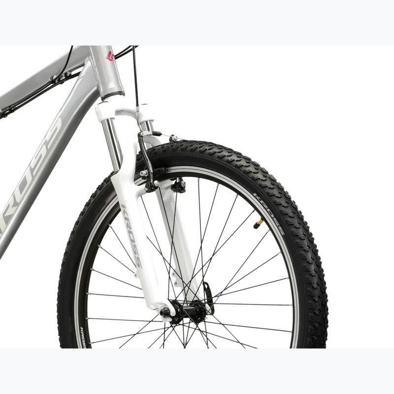 Bicicletă de munte pentru femei KROSS Lea 1.0 silver/white/gloss 5