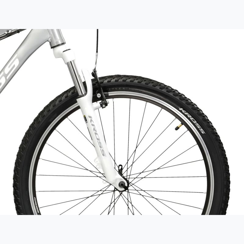 Bicicletă de munte pentru femei KROSS Lea 1.0 silver/white/gloss 6