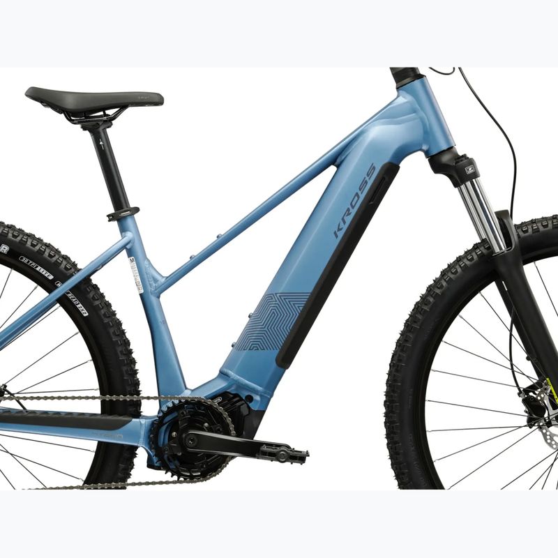 Bicicletă electrică pentru femei KROSS Influx Hyb 1.0 720Wh blue/graphite/matte 12