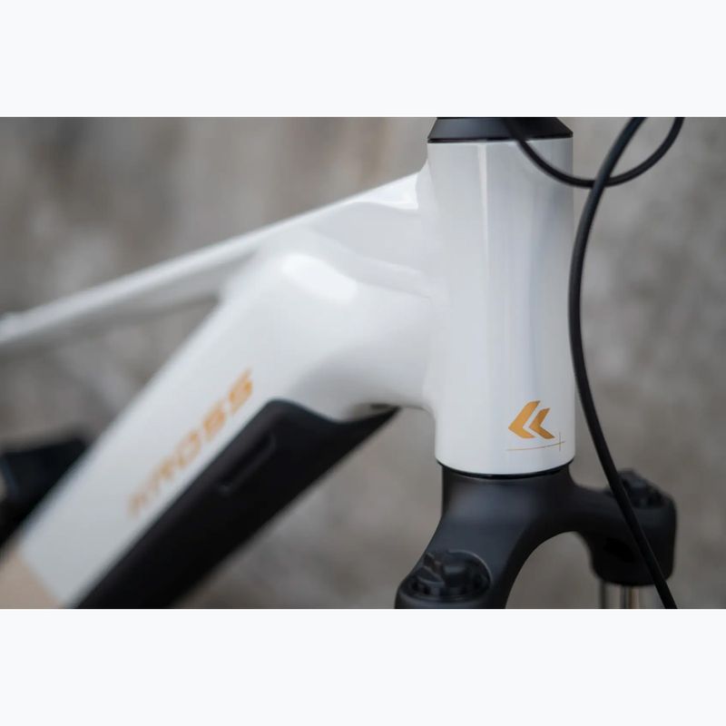 Bicicletă electrică pentru femei KROSS Influx Hyb 1.0 720Wh grey/gold/gloss 16
