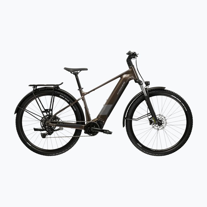 Bicicletă electrică KROSS Influx Suv Hybrid 1.0 820Wh brown/silver/gloss