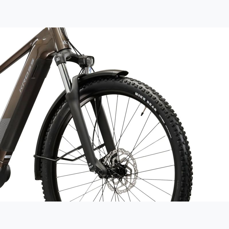 Bicicletă electrică KROSS Influx Suv Hybrid 1.0 820Wh brown/silver/gloss 6