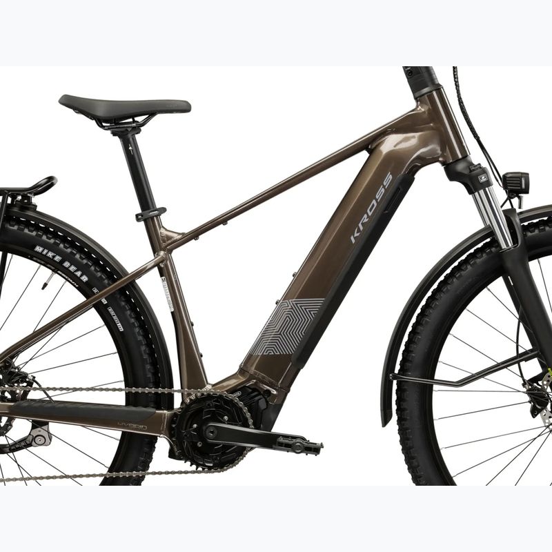 Bicicletă electrică KROSS Influx Suv Hybrid 1.0 820Wh brown/silver/gloss 12