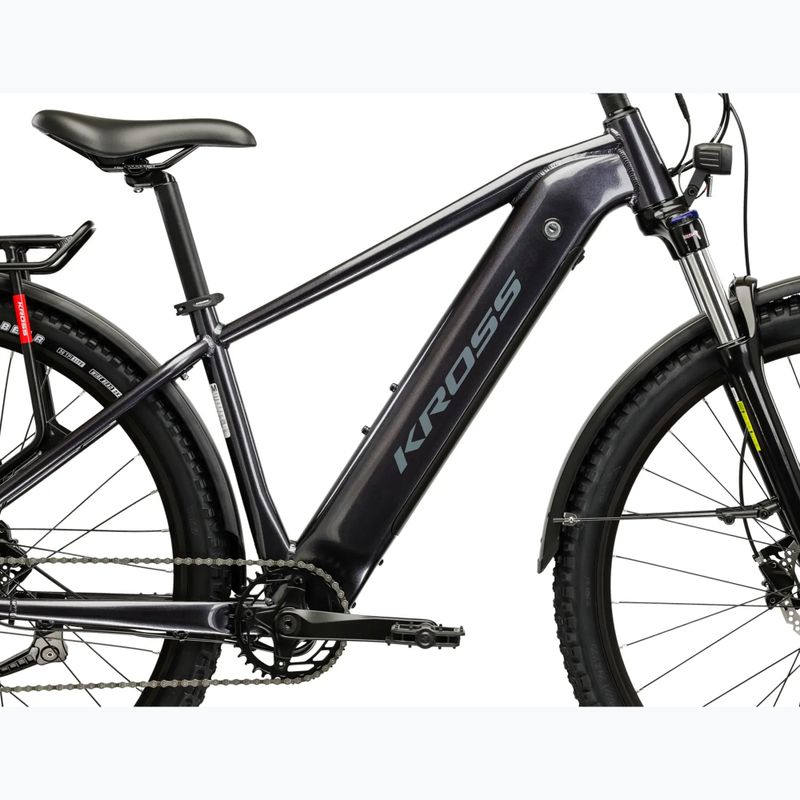 Bicicletă electrică KROSS Hexagon Boost 1.0 Eq el. graphite/graphite/gloss 11