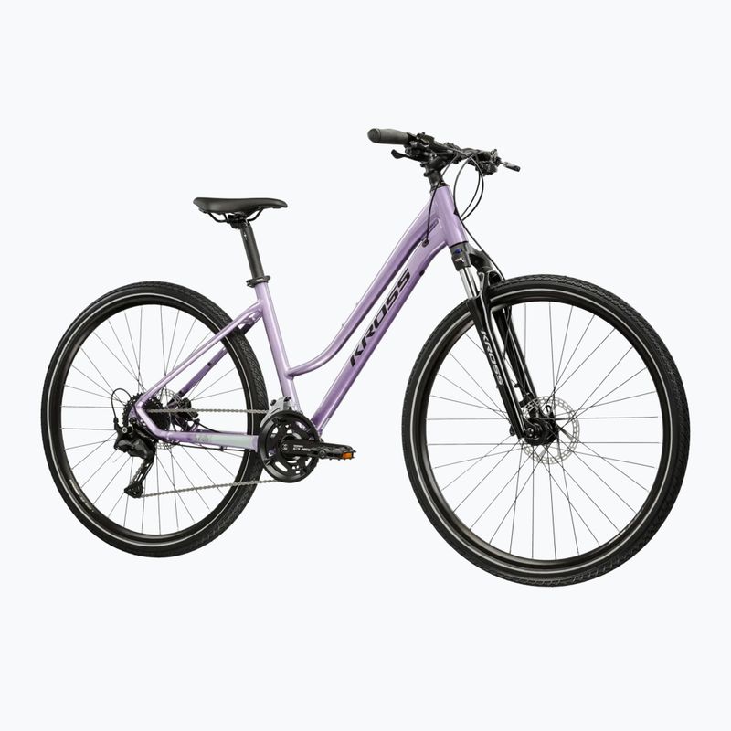 Bicicletă de cross pentru femei KROSS Evado 5.0 In purple/black/gloss 2