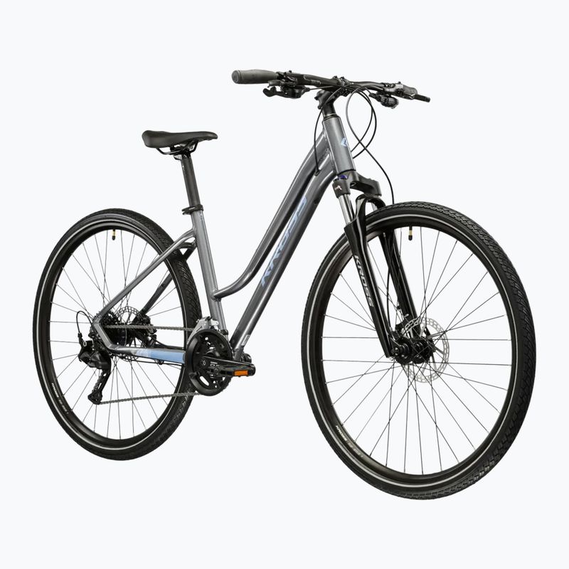 Bicicletă de cross pentru femei KROSS Evado 5.0 In grey/blue/gloss 2
