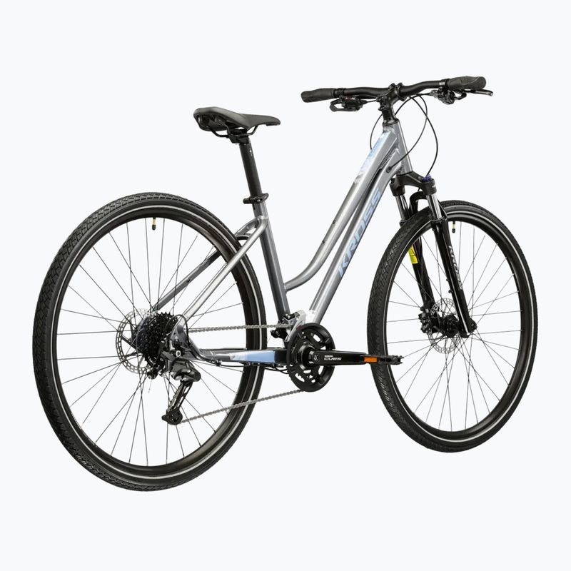 Bicicletă de cross pentru femei KROSS Evado 5.0 In grey/blue/gloss 3