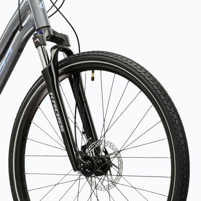 Bicicletă de cross pentru femei KROSS Evado 5.0 In grey/blue/gloss 5