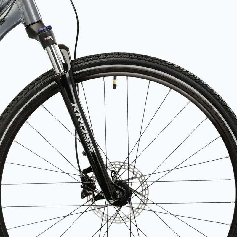 Bicicletă de cross pentru femei KROSS Evado 5.0 In grey/blue/gloss 6