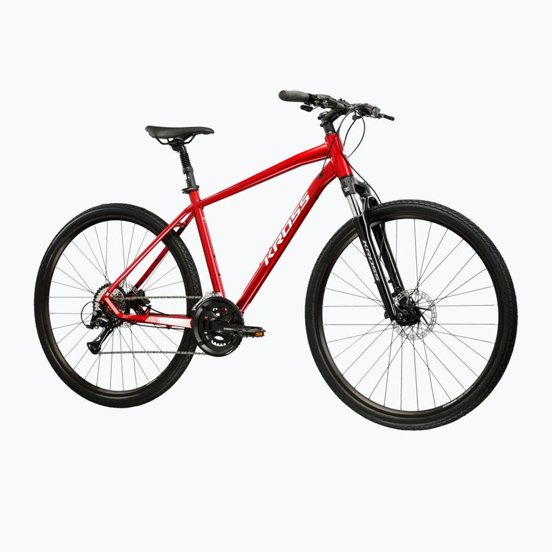 Bicicletă cross KROSS Evado 4.0 burgundy/white/gloss 2