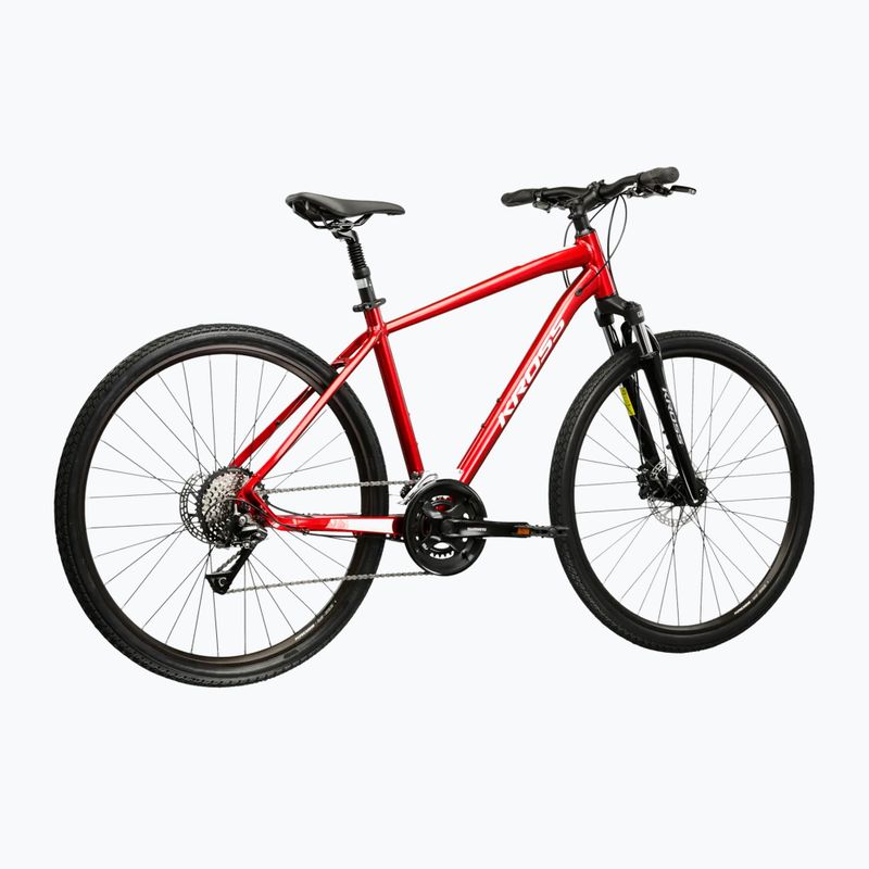 Bicicletă cross KROSS Evado 4.0 burgundy/white/gloss 3
