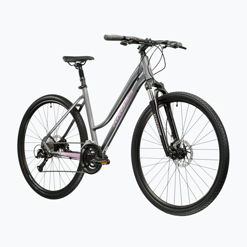 Bicicletă de cross pentru femei KROSS Evado 4.0 In grey/pink/gloss 2