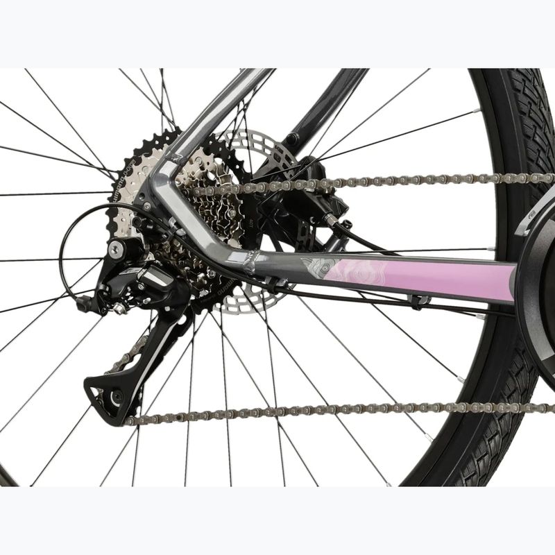 Bicicletă de cross pentru femei KROSS Evado 4.0 In grey/pink/gloss 8