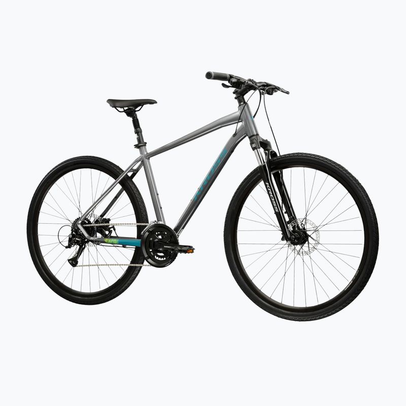 Bicicletă cross KROSS Evado 3.0 grey/teal/gloss 2