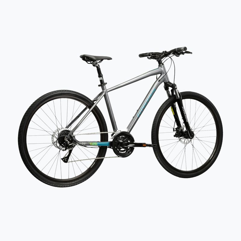 Bicicletă cross KROSS Evado 3.0 grey/teal/gloss 3