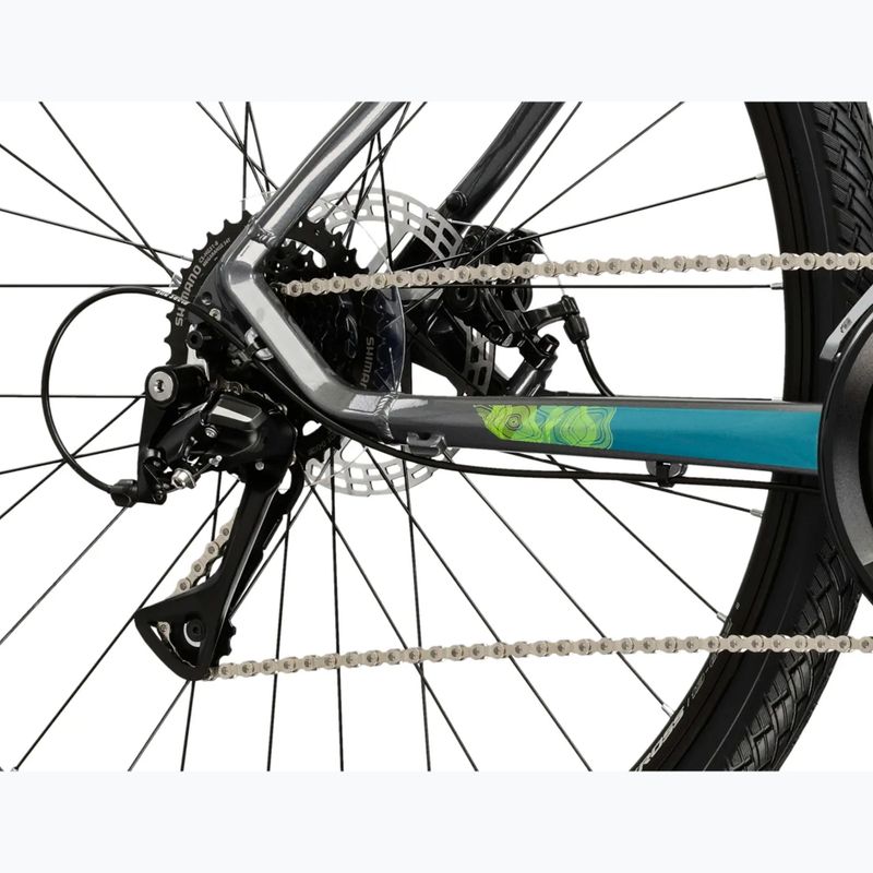 Bicicletă cross KROSS Evado 3.0 grey/teal/gloss 7