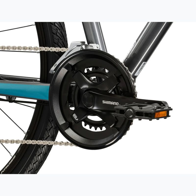 Bicicletă cross KROSS Evado 3.0 grey/teal/gloss 8