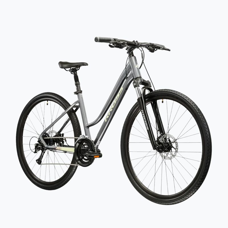 Bicicletă de cross pentru femei KROSS Evado 3.0 In grey/green/gloss 2