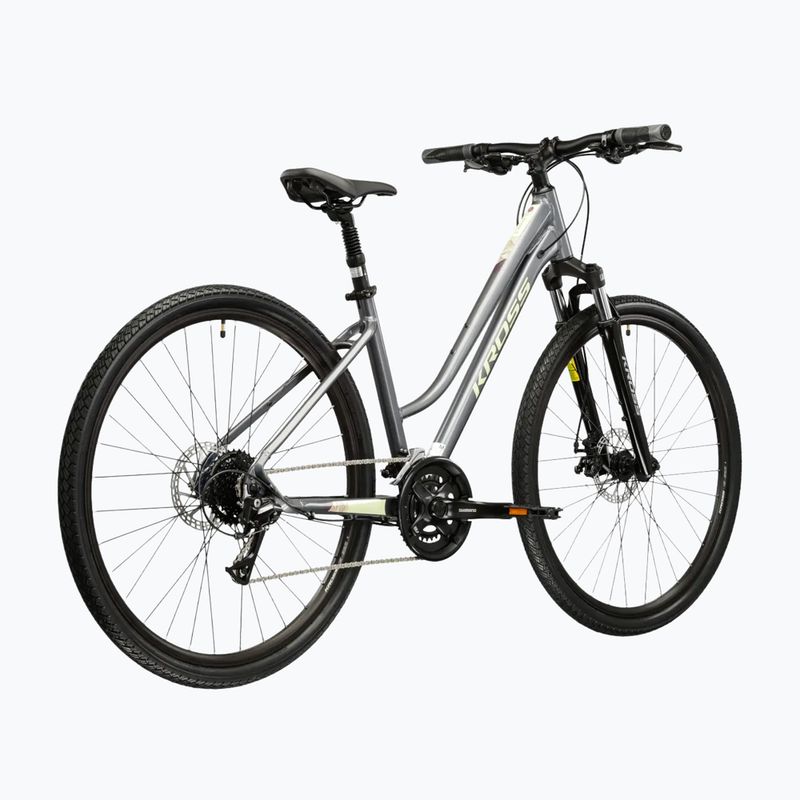 Bicicletă de cross pentru femei KROSS Evado 3.0 In grey/green/gloss 3