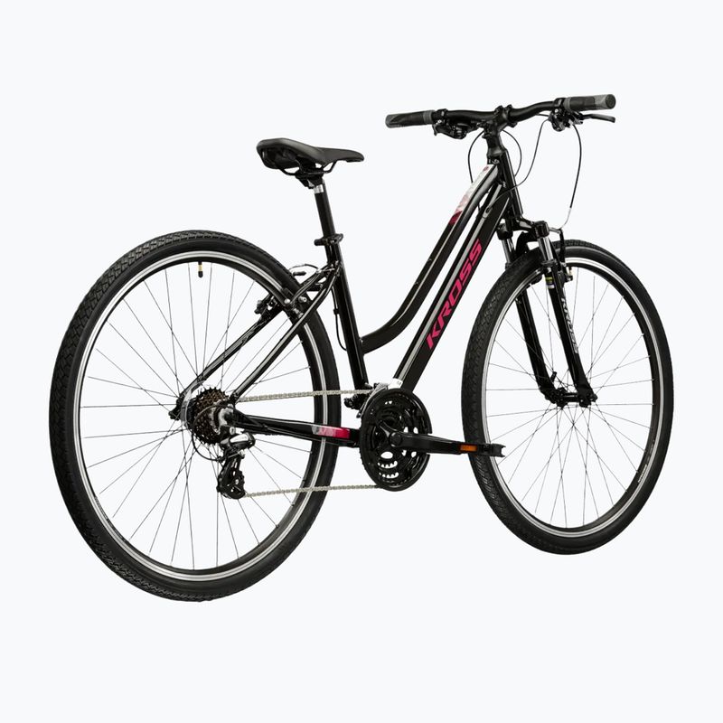Bicicletă cross pentru femei KROSS Evado 2.0 In black/pink 3