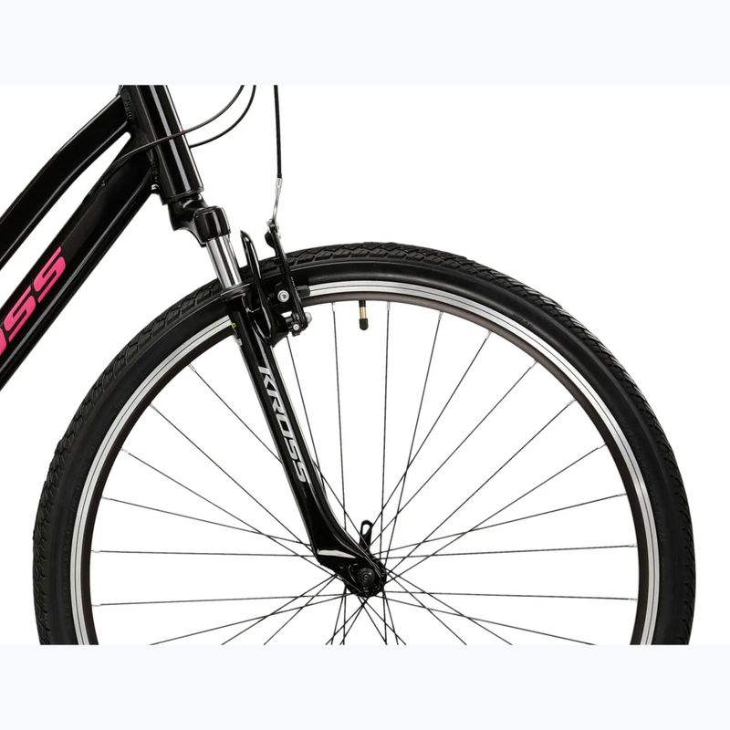 Bicicletă cross pentru femei KROSS Evado 2.0 In black/pink 6