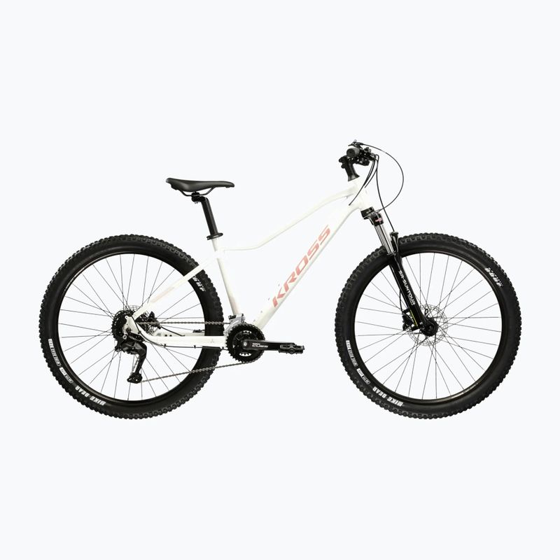 Bicicletă de munte pentru femei KROSS Lea 5.0 27,5" white/pink/gloss