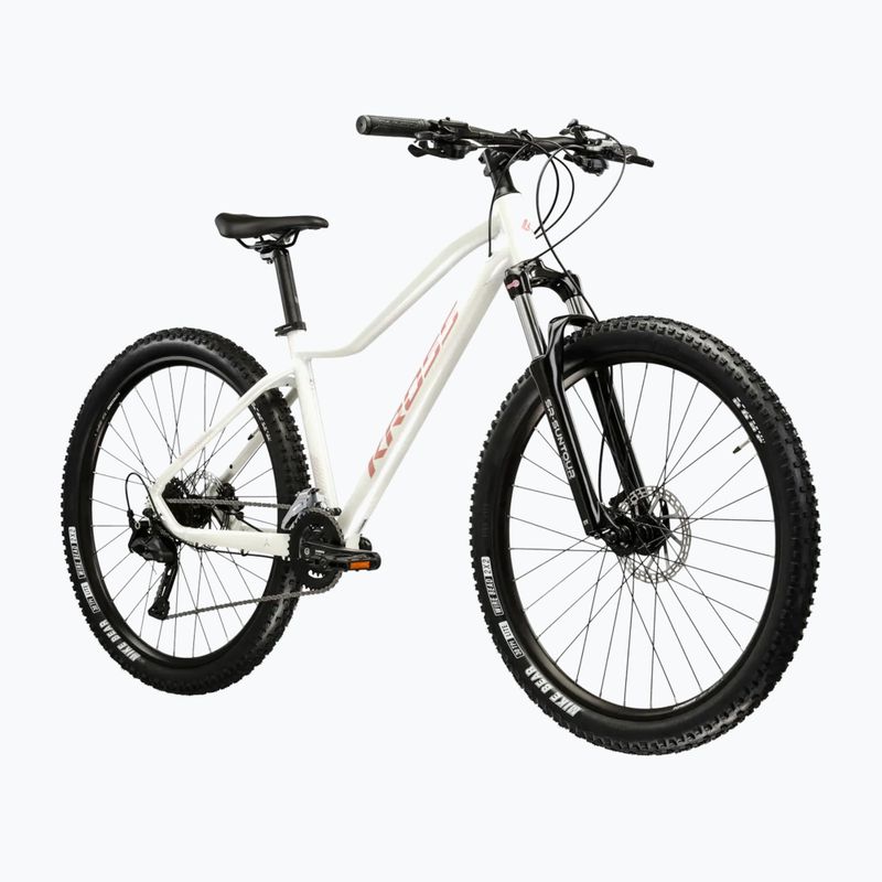 Bicicletă de munte pentru femei KROSS Lea 5.0 27,5" white/pink/gloss 2