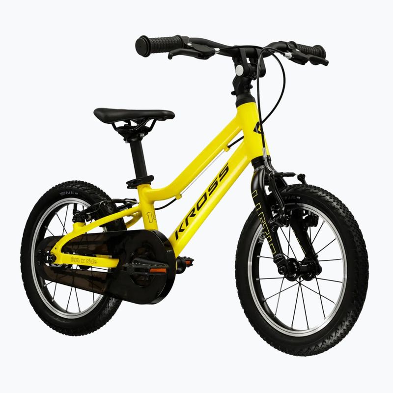 Bicicletă pentru copii KROSS Liftie 14 yellow/black/matte 2