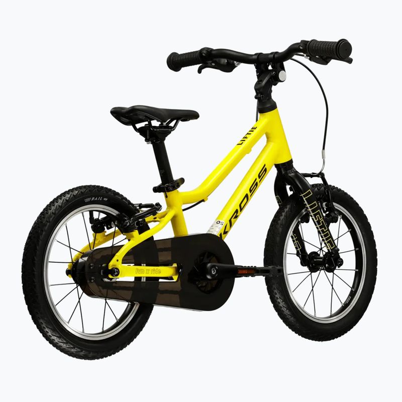 Bicicletă pentru copii KROSS Liftie 14 yellow/black/matte 3